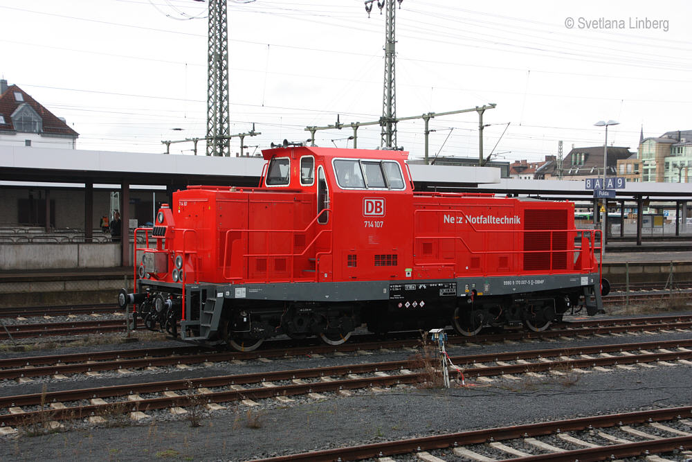 Bild der Rettungszuglok 714 107, Fulda, Fotografin Svetlana Linberg