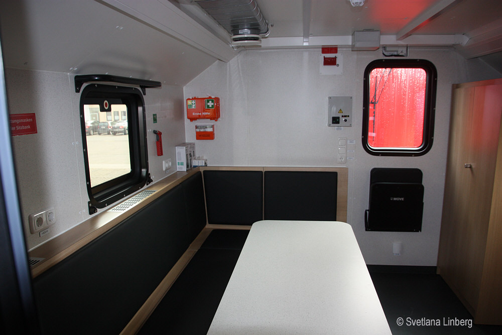 Innenaufnahmen eines Hilfszugwagens