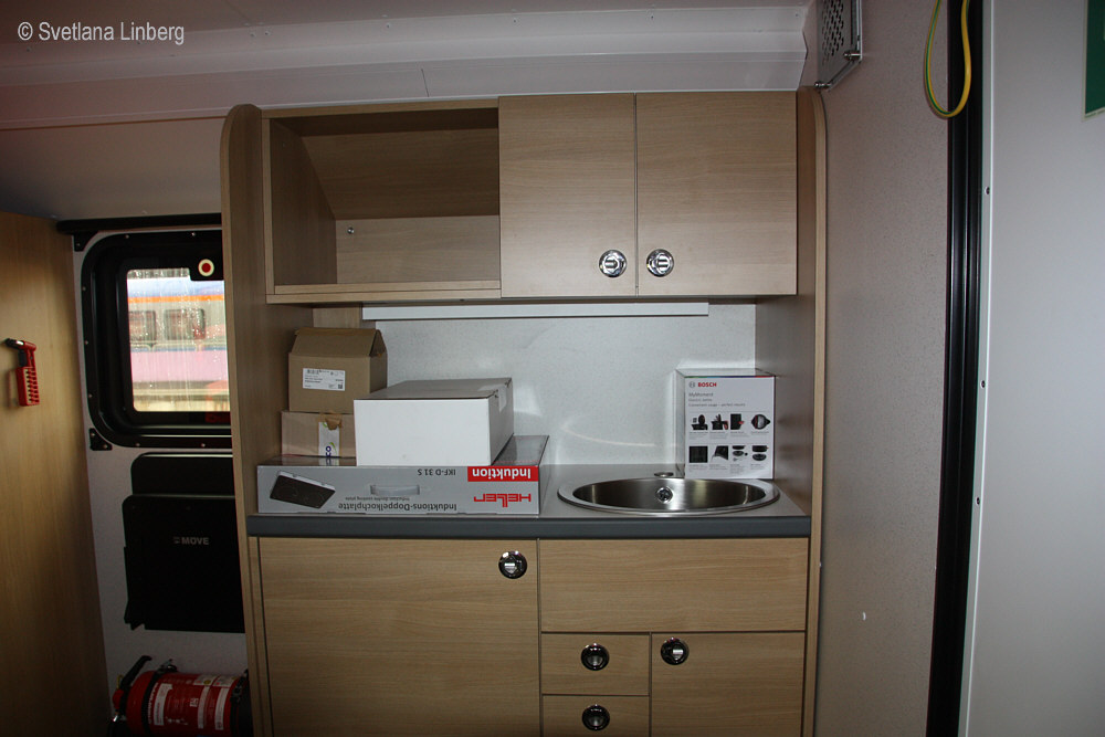 Innenaufnahmen eines Hilfszugwagens